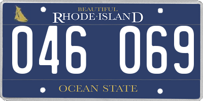 RI license plate 046069