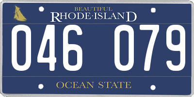 RI license plate 046079