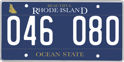 RI license plate 046080