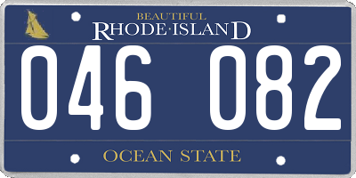 RI license plate 046082