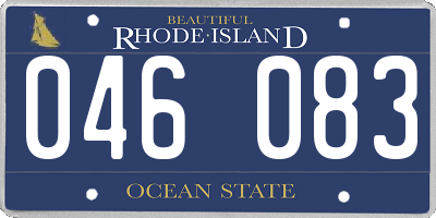 RI license plate 046083