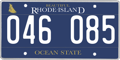 RI license plate 046085