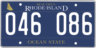 RI license plate 046086