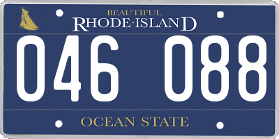 RI license plate 046088