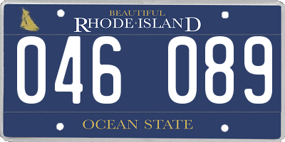 RI license plate 046089
