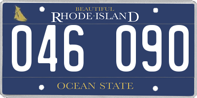 RI license plate 046090