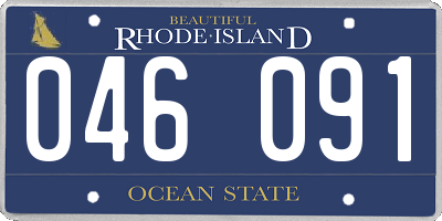RI license plate 046091