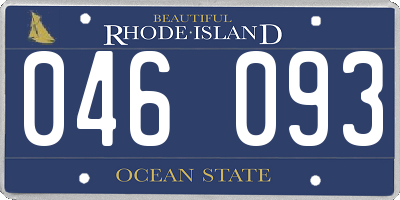 RI license plate 046093