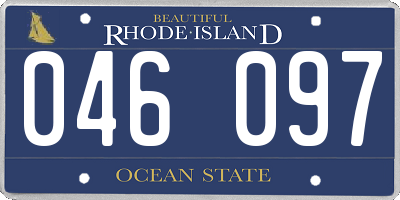 RI license plate 046097