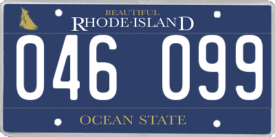 RI license plate 046099