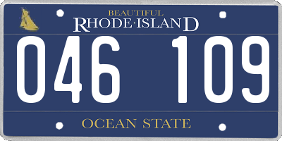 RI license plate 046109