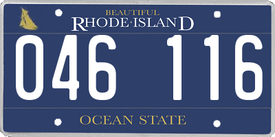 RI license plate 046116