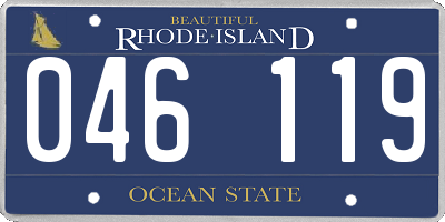 RI license plate 046119