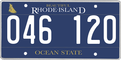RI license plate 046120