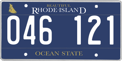 RI license plate 046121
