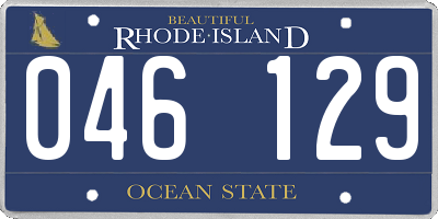 RI license plate 046129