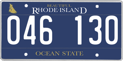RI license plate 046130