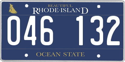 RI license plate 046132