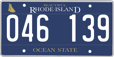 RI license plate 046139