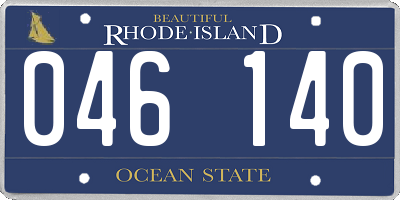 RI license plate 046140