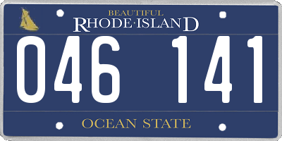 RI license plate 046141