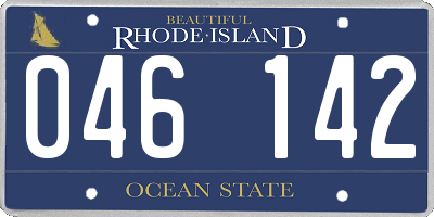 RI license plate 046142