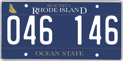 RI license plate 046146