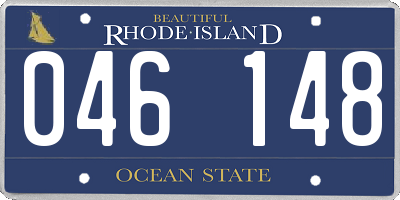 RI license plate 046148