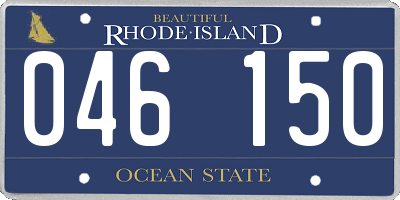 RI license plate 046150