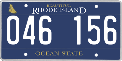 RI license plate 046156