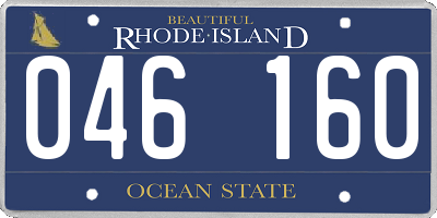 RI license plate 046160