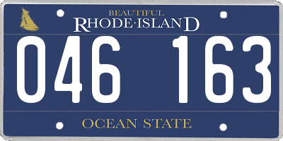 RI license plate 046163