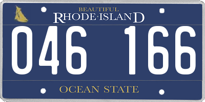 RI license plate 046166