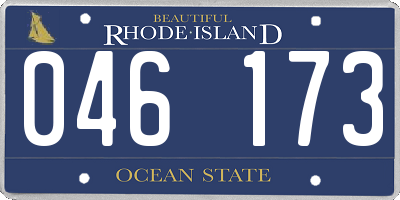 RI license plate 046173