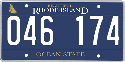 RI license plate 046174