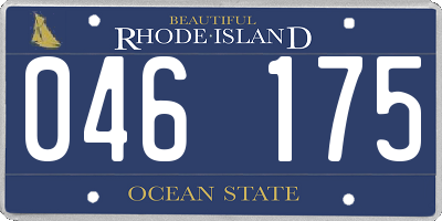 RI license plate 046175