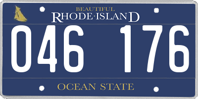 RI license plate 046176