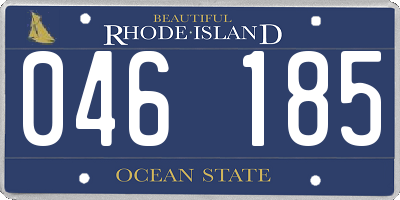 RI license plate 046185