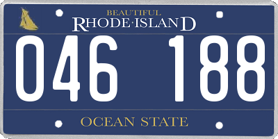 RI license plate 046188