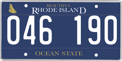 RI license plate 046190