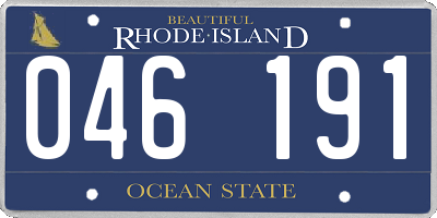 RI license plate 046191