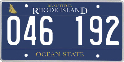 RI license plate 046192