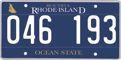 RI license plate 046193