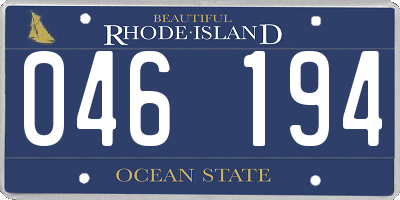 RI license plate 046194