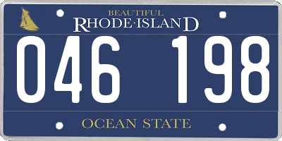 RI license plate 046198