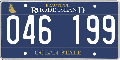 RI license plate 046199