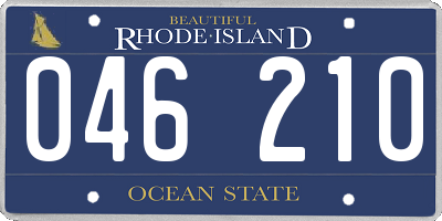 RI license plate 046210