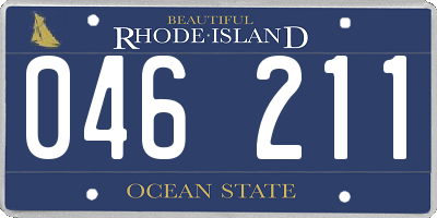 RI license plate 046211