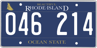 RI license plate 046214