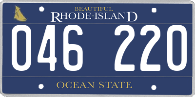 RI license plate 046220